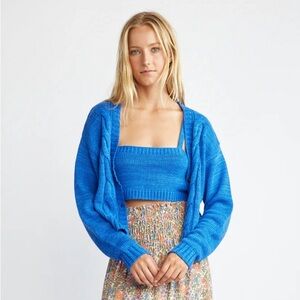 Self Contrast Anthropologie - Susanna Cardigan - SMALL